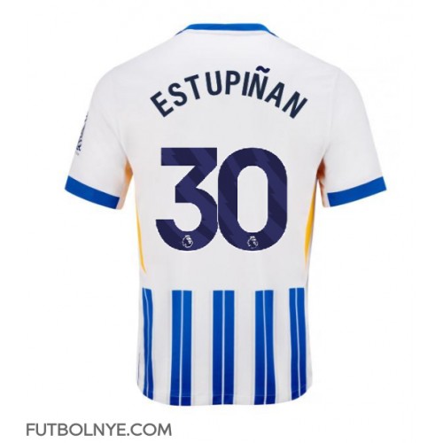 Camiseta Brighton Pervis Estupinan #30 Primera Equipación 2024-25 manga corta